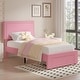 preview thumbnail 39 of 45, VECELO Plantform Beds, Kids Bed Frame with Storage Drawer, Height Adjustable Upholstered Bed, Twin Size Bed Set of 2