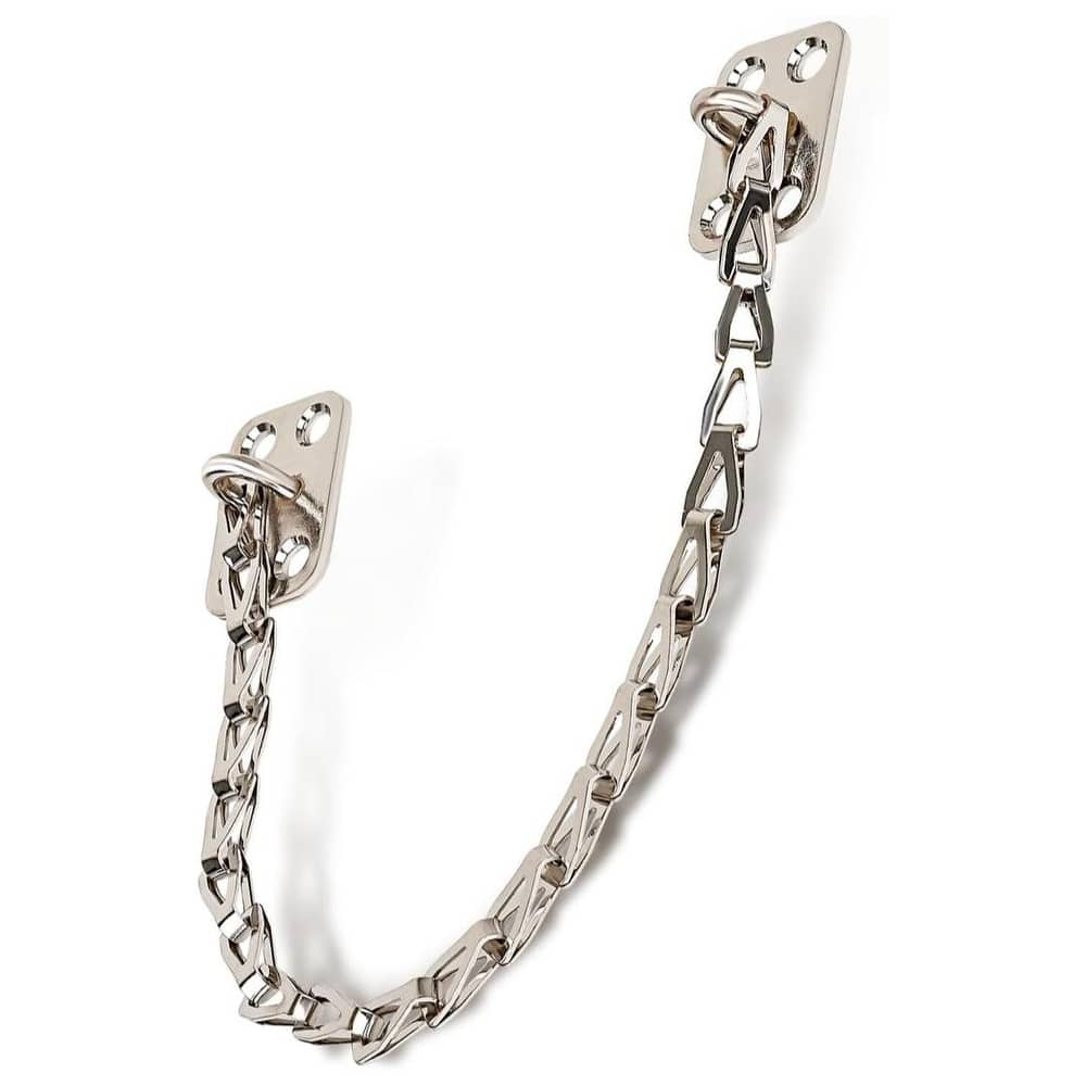 Mega Handles 12-Inch Transom Door Chain – Heavy-Duty Chain Stopper for Transom Windows, Cabinet Doors, Lids & Safety Restraint