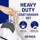 preview thumbnail 20 of 27, Wooden Clothes Hangers – with 360 Degree Swivel Hook and Non-Slip Shoulder Notch, Holds Up to 10 lbs
