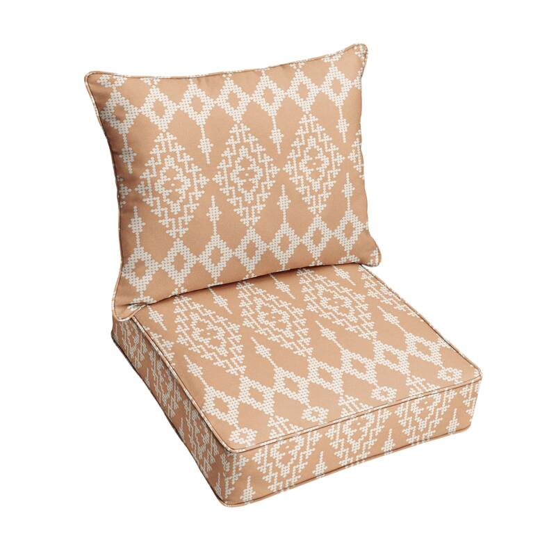 Sorra Home Outdura Folklore Indoor/Outdoor Corded Deep Seating Pillow and Cushion Chair Set