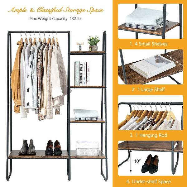 Shop Clothes Rack Free Standing Storage Tower With Metal Frame