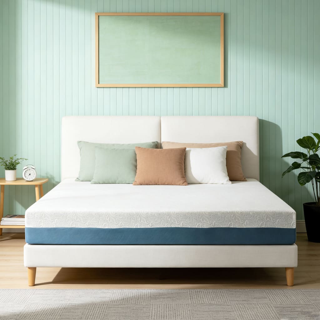 Roomfitters 10 Inch King Size Mattress, Memory Foam Bed in a Box for Pressure Relief, Motion Isolation & Support, White