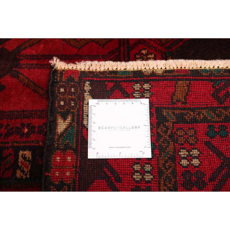 ECARPETGALLERY Hand-knotted Teimani Red Wool Rug - 3'10 x 6'3
