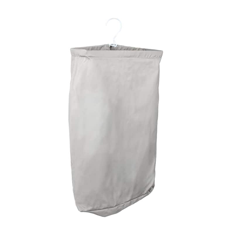 Household Essentials Door Hanging Laundry Bag with Loop Handle - Grey