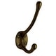 preview thumbnail 10 of 10, Baldwin Estate Double Robe Hook Satin Brass and Black