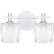 preview thumbnail 1 of 5, Spade 2-Light Polished Chrome Bath Light