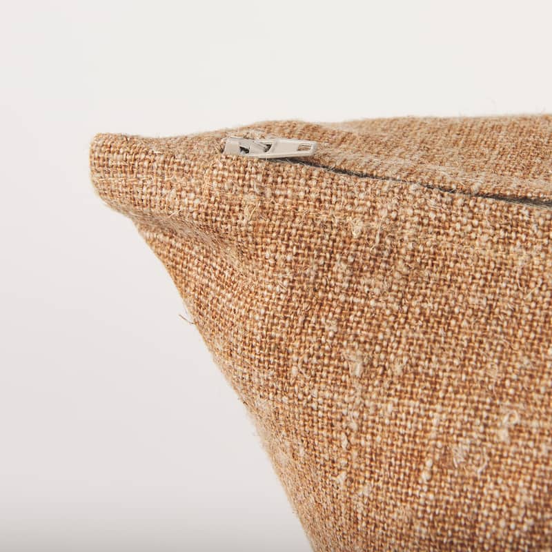 Jack Brown Linen Square Decorative Pillow Cover