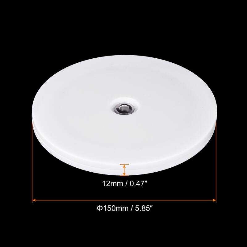 Rotating Swivel Stand with Steel Ball Lazy Susan Base Turntable - White - 6inch