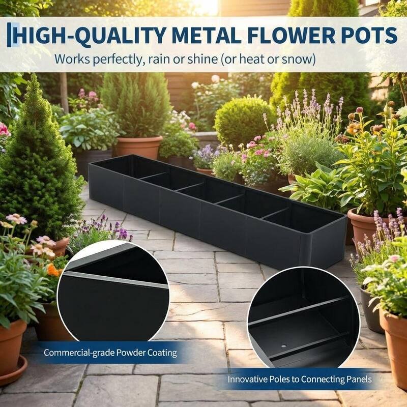 Metal Planter Box, with Drainage Holes
