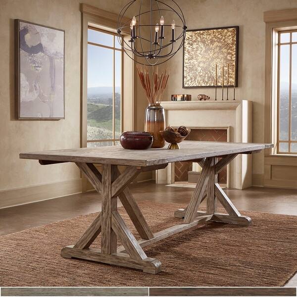 slide 2 of 15, Paloma Antique Oak or Brown Reclaimed Wood Dining Table by iNSPIRE Q Artisan
