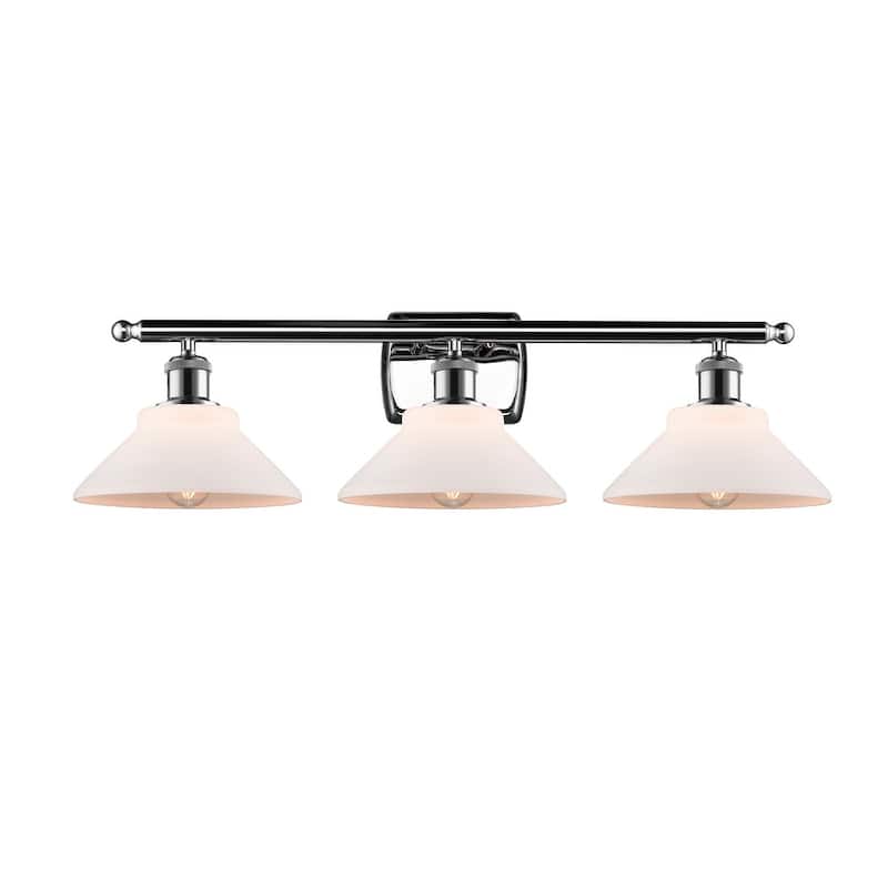 Innovations Lighting Orwell 3 Light 26" Wide Bathroom Vanity Light - Polished Chrome / Matte White