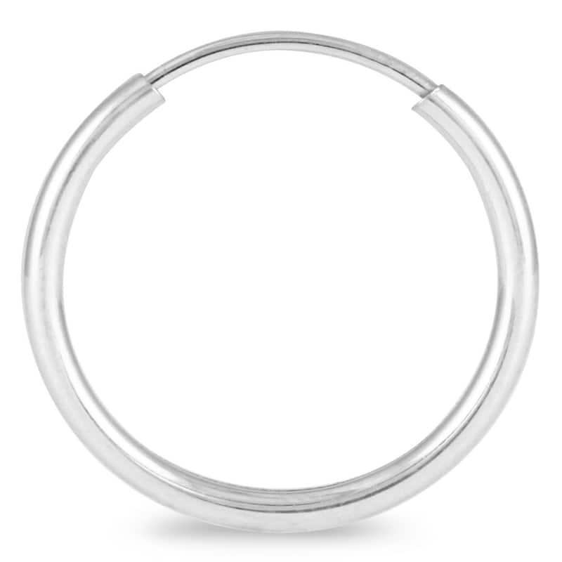 Marquee Jewels 14k White Gold 14-millimeter Hoop Earrings