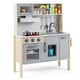 preview thumbnail 8 of 18, Wooden Pretend Play Kitchen Set for Toddlers - 28"L x 12"W x 35.5"H Grey