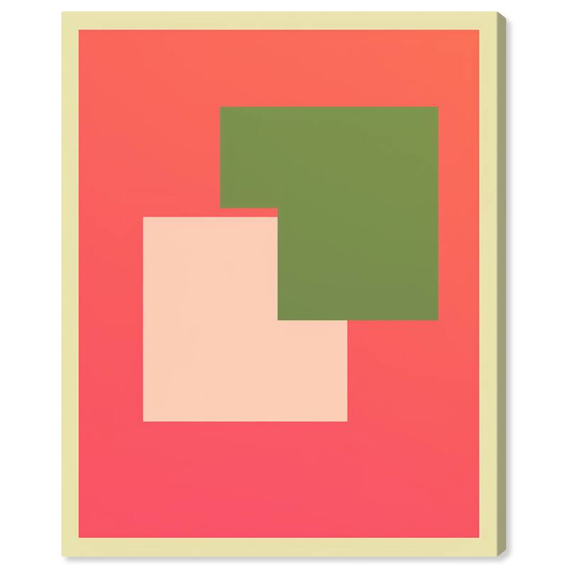 Wynwood Studio Canvas Abstract Trim Shapes Pink and Modern & Contemporary Wall Art Canvas Print