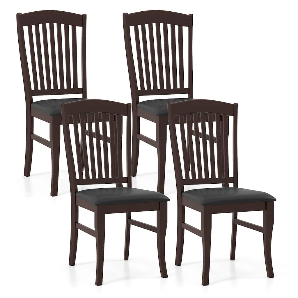 Gymax Modern Dining Chairs Set of 4 Armless Kitchen Chairs
