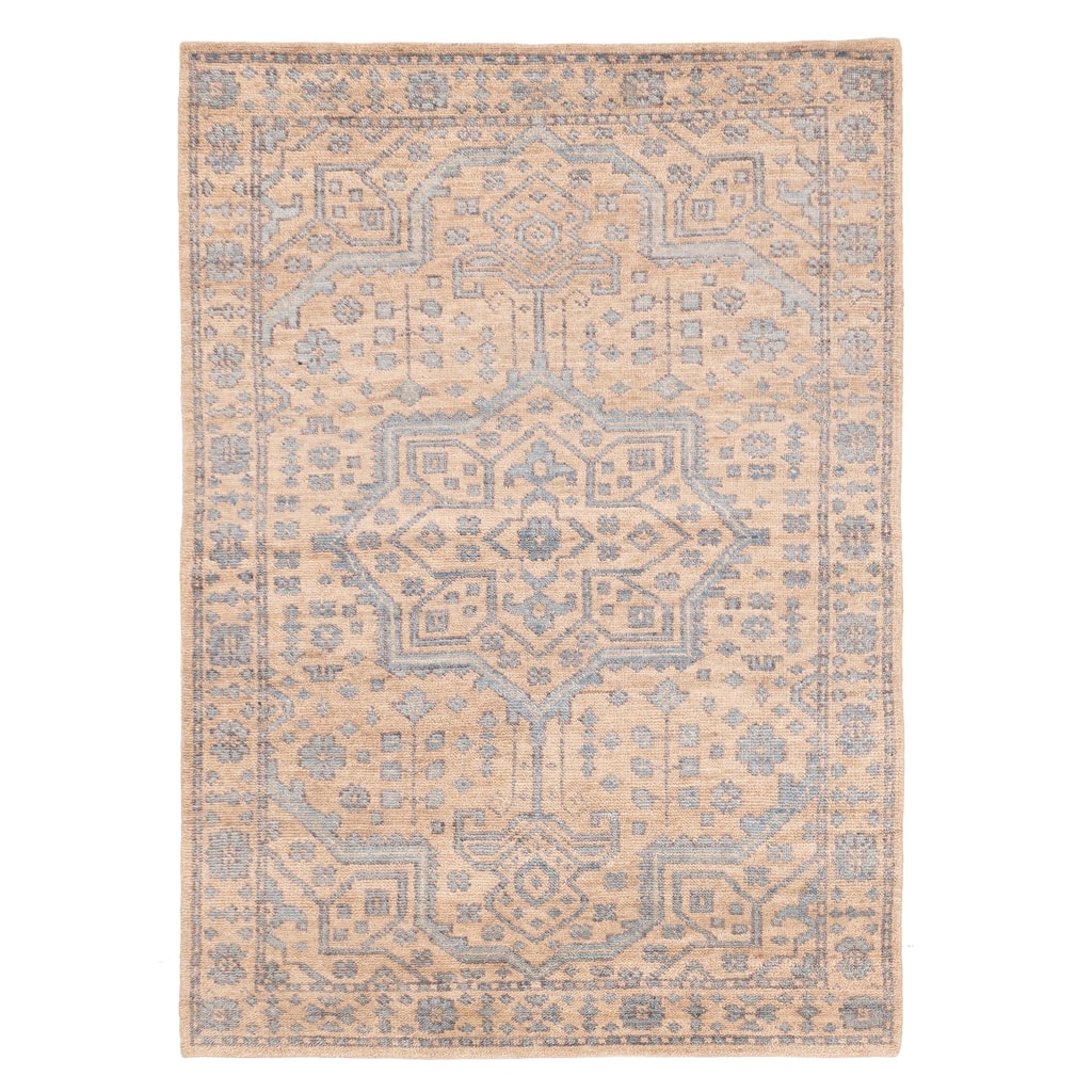 ECARPETGALLERY Hand-knotted Jules Serapi Tan Wool Rug - 5'5 x 7'4