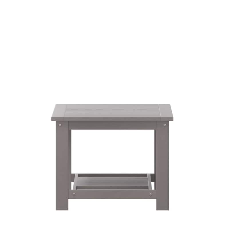 Indoor/Outdoor Poly Resin 2-Tier Adirondack Coffee Table