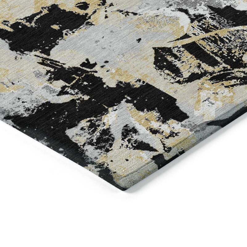Machine Washable Indoor/ Outdoor Chantille Abstract Contemporary Rug
