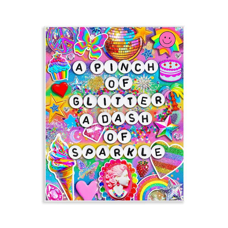 Stupell Pinch Of Glitter & Sparkle Wall Plaque Art Design By Jess Stempel - 11 x 14
