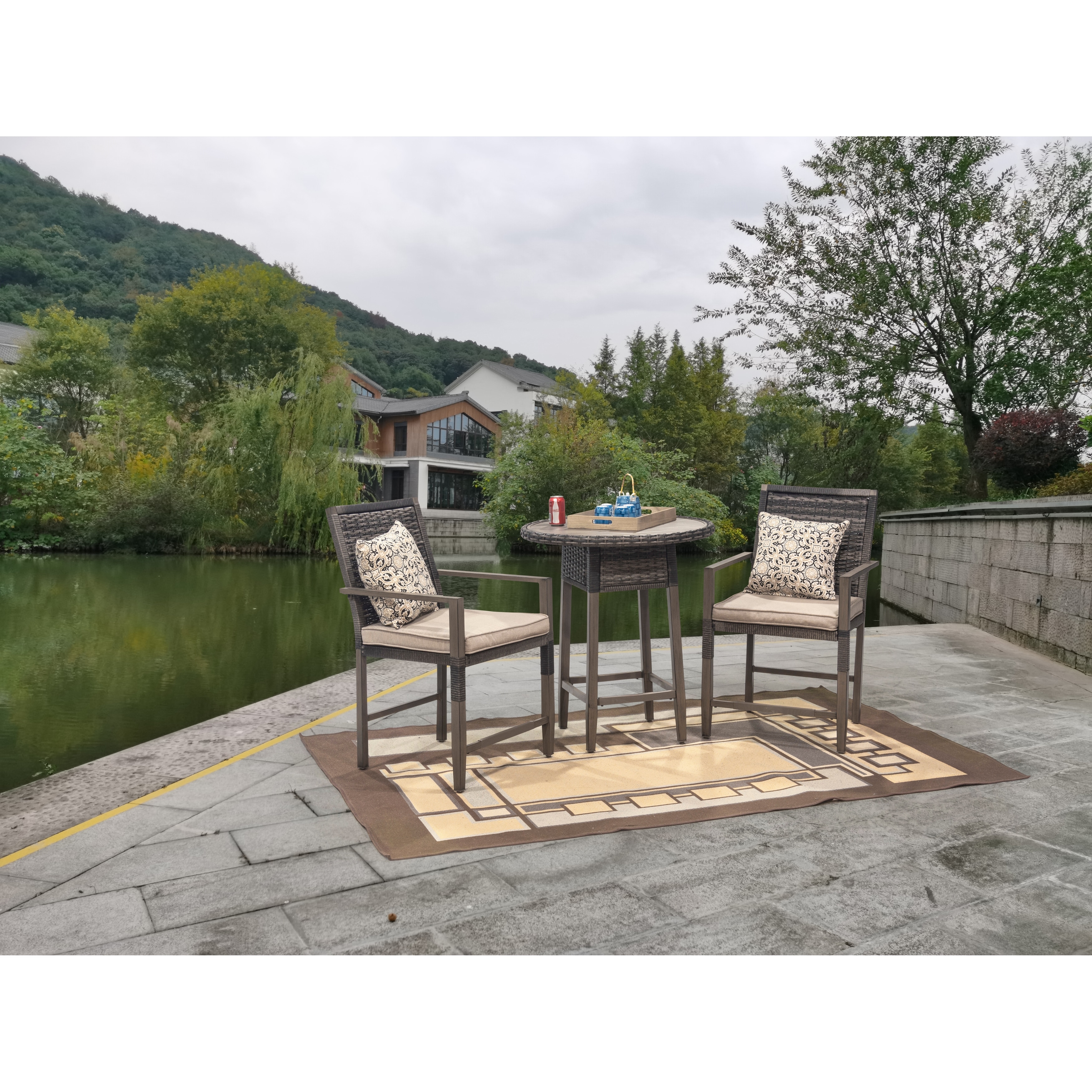 3 piece sales outdoor balcony setting