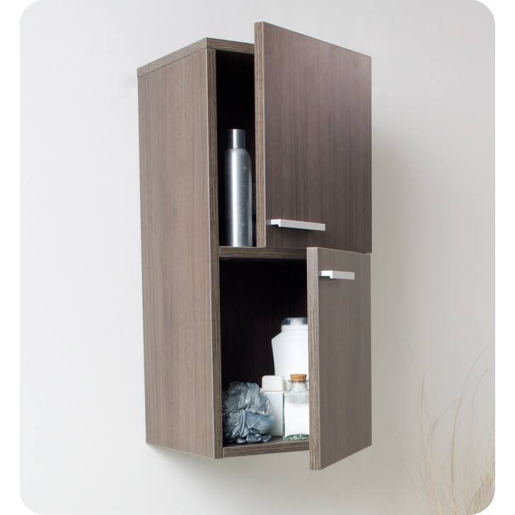 Fresca 27" Wall Mounted Bathroom Linen Cabinet with Two Storage Areas