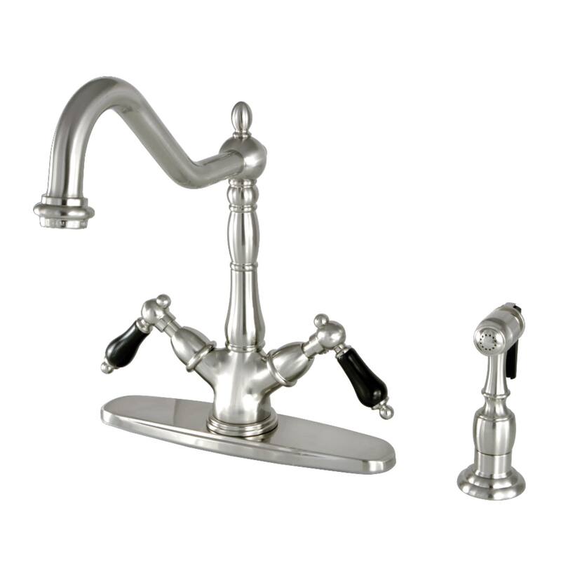 Kingston Brass Duchess 1.8 GPM Standard Kitchen Faucet - Includes Side - Brushed Nickel