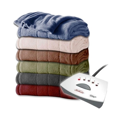 Sunbeam channeled microplush best sale electric heated blanket
