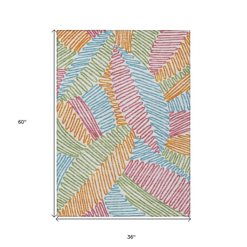 HomeRoots Floral Transitional Rectangle Outdoor Rug