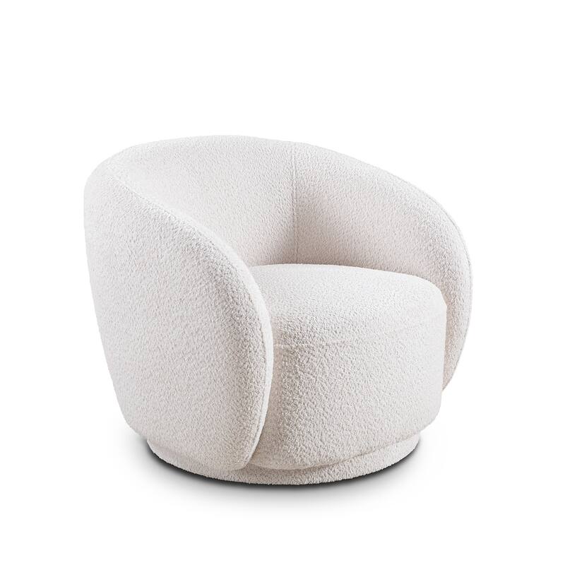 Swivel Accent Chair,Fabric Upholstered Barrel Chair, Single Sofa Single Armchair for Living Room