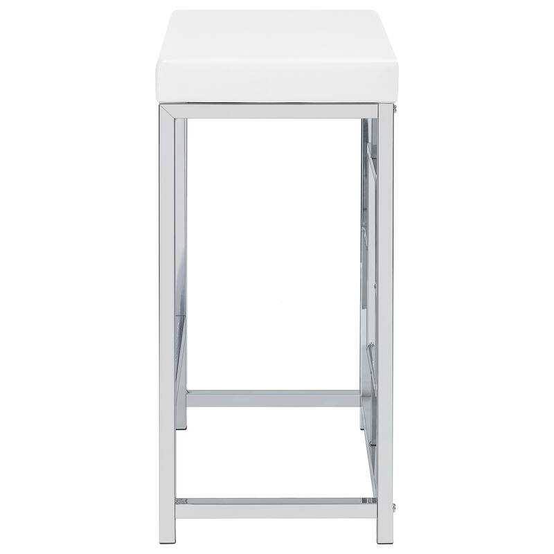 Laguna White 4-piece Counter Height Table with Pot Rack