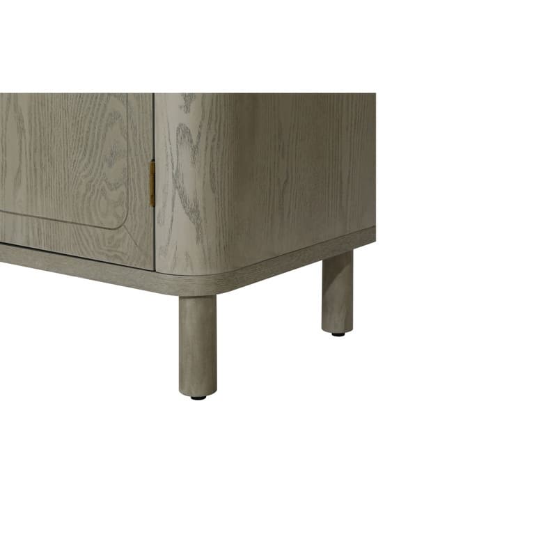 60" Width Four Door Storage Cabinet With Curved Countertop