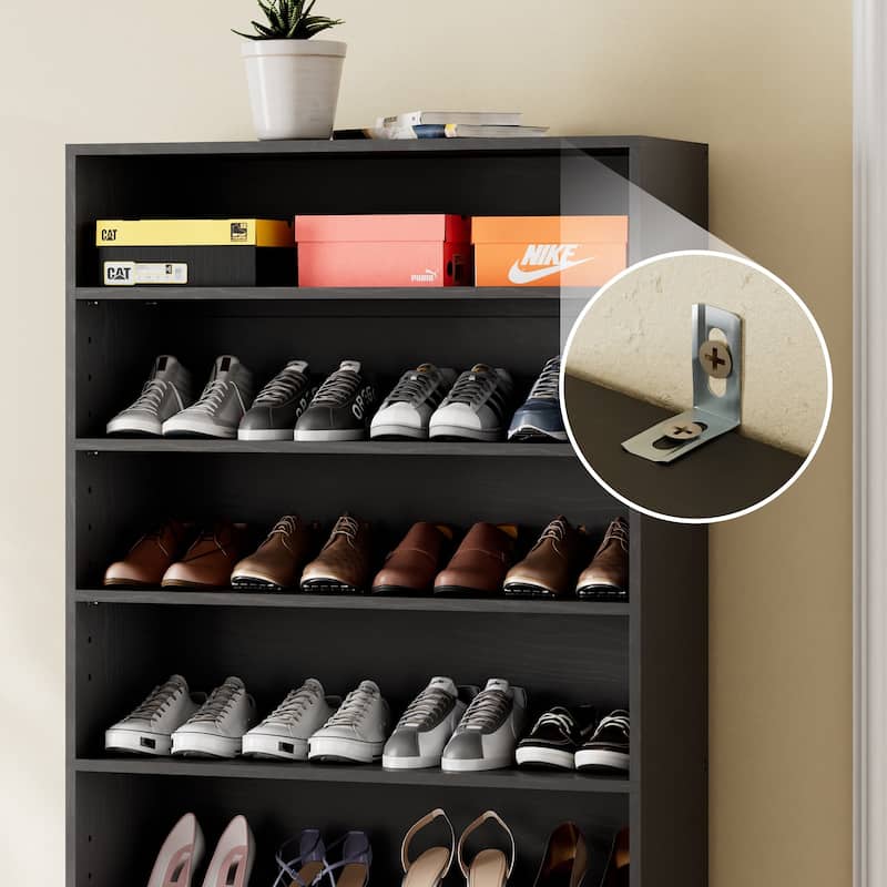 40 Pair Shoe Cabinet with Adjustable Shelves, Large Shoe Storage Rack for Closets, Mudrooms, Entryways