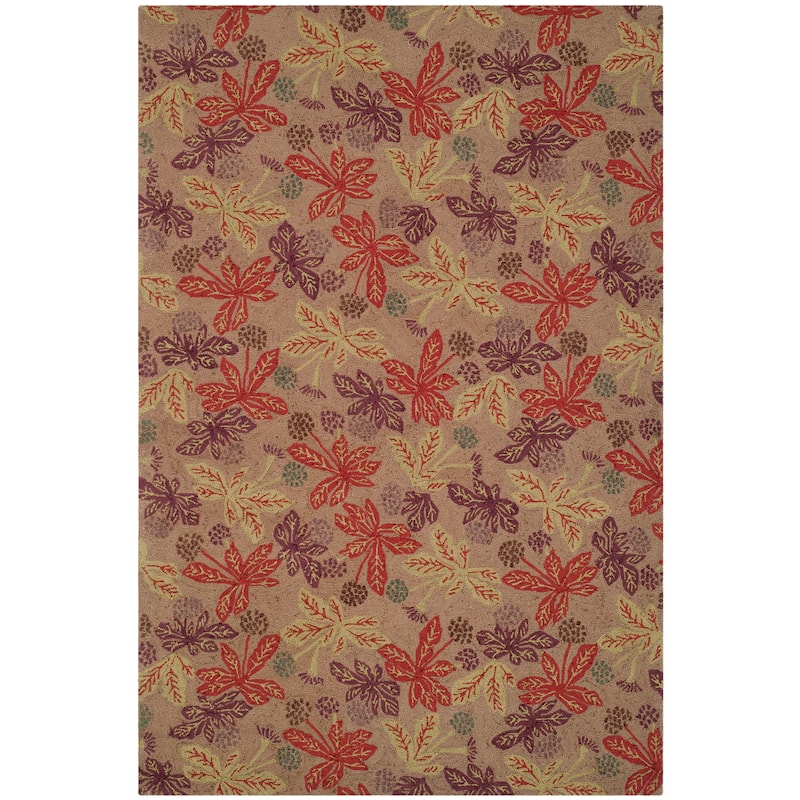 Martha Stewart by SAFAVIEH Meadow Wool Rug - 3'9" x 5'9" - Crimson/Clover