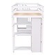 preview thumbnail 5 of 9, Twin size Loft Bed with Storage Drawers, Kid's Bed with Stairs, Pine Wooden Bed Frame with Shelves for Bedroom, White