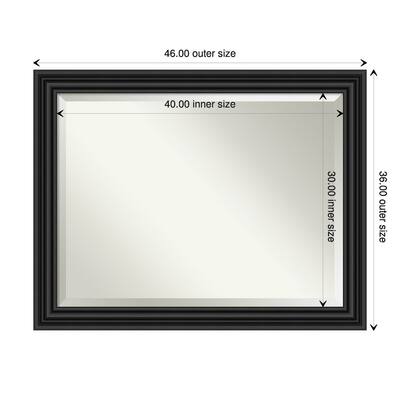 Beveled Wall Mirror - Colonial Black Frame - Colonial Black