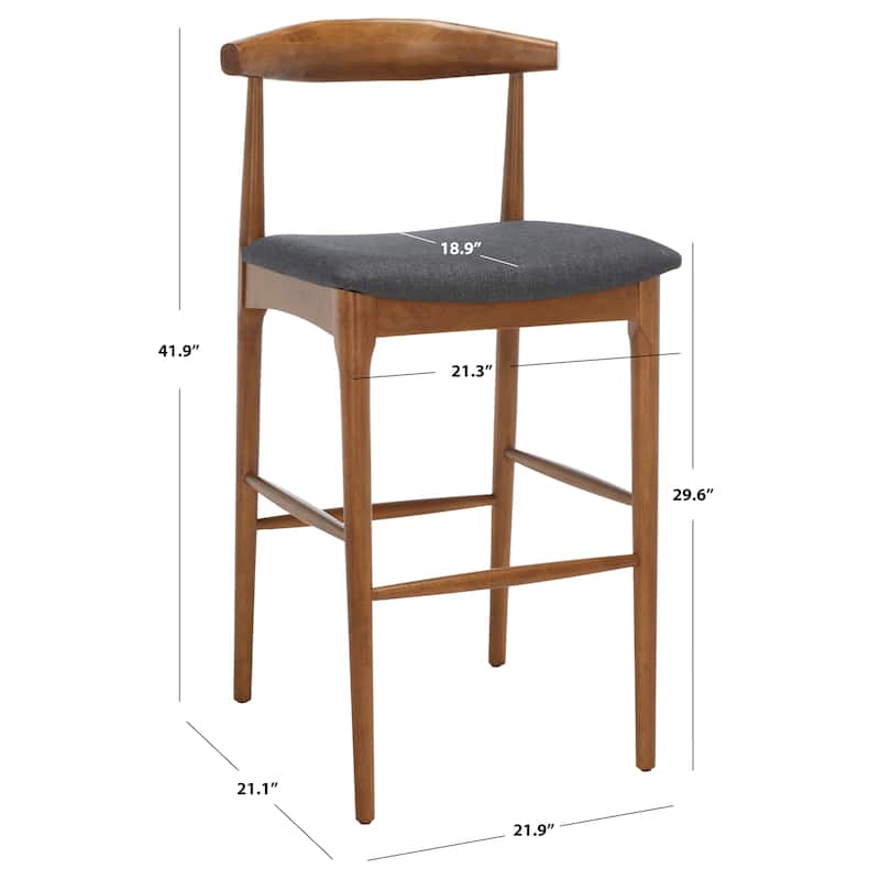 SAFAVIEH Miranda Retro 30-inch Bar Stool - 22 In. W x 21 In. D x 42 In. H - 22Wx21Dx42H
