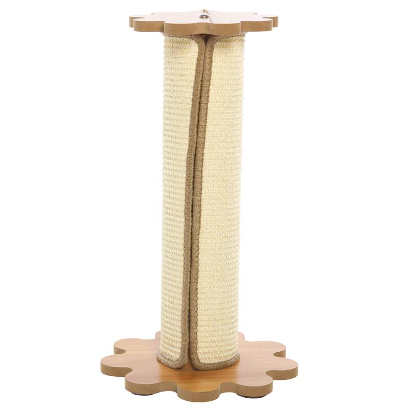 SAFAVIEH Home Natural/Ivory 12"W x 12''L x 21"H Sisal Cat Scratch Toy - 12"W x 12''L x 21"H