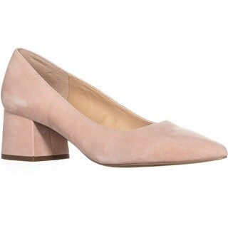 franco sarto callan suede block heel pump
