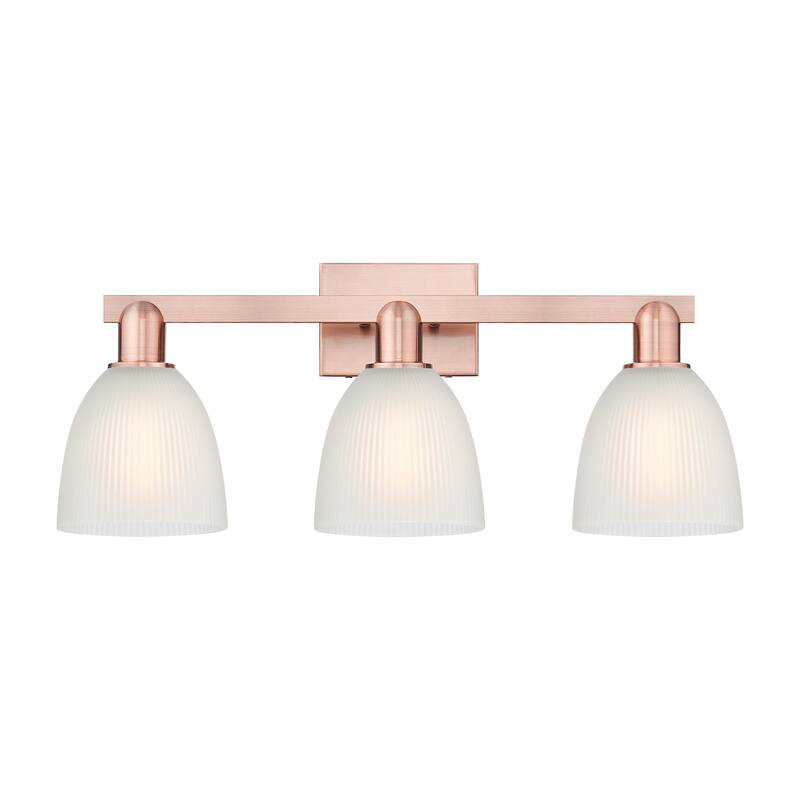 Innovations Lighting 716-3W-11-25 Castile Vanity Castile 3 Light 25" - Antique Copper / White