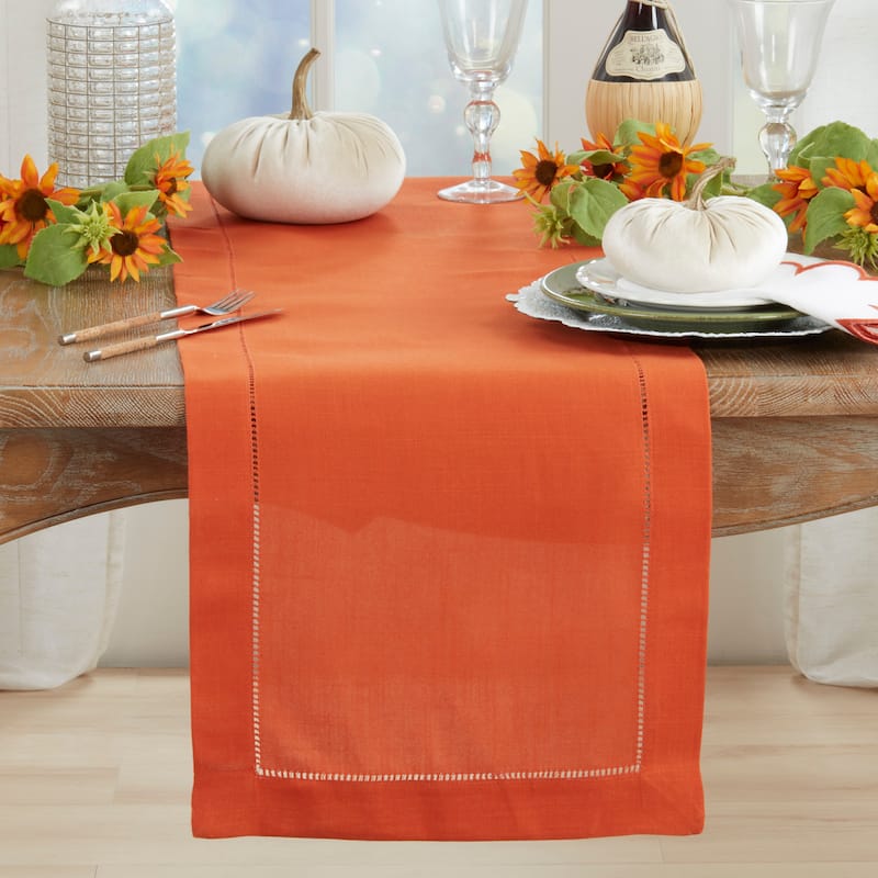 Table Runner With Hemstitched Border - 16"x72"
