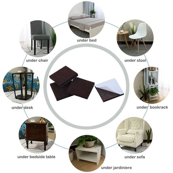 Shop Felt Furniture Feet Pads Square 7 8 Self Adhesive Feet Floor