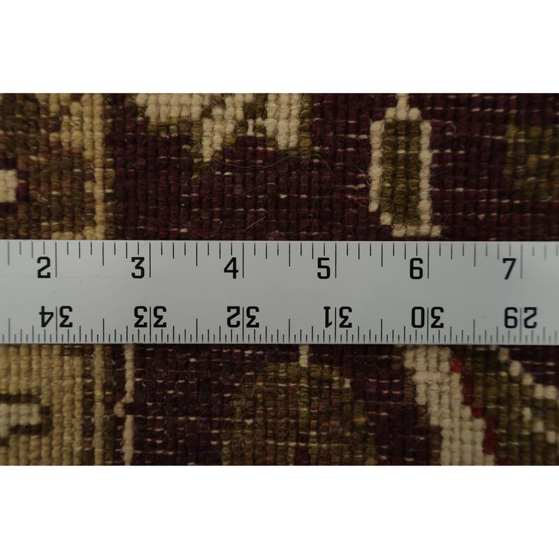 Hand Knotted Oriental 100% Wool Carpet Traditional All-Over Brown Peshawar Area Rug - 3' 1'' X 2' 0''