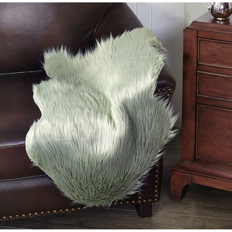 Serenta Shag Sheepskin Silky FauxFur Area Rug Sofa Decor - 24" x 36" - 24" x 36"