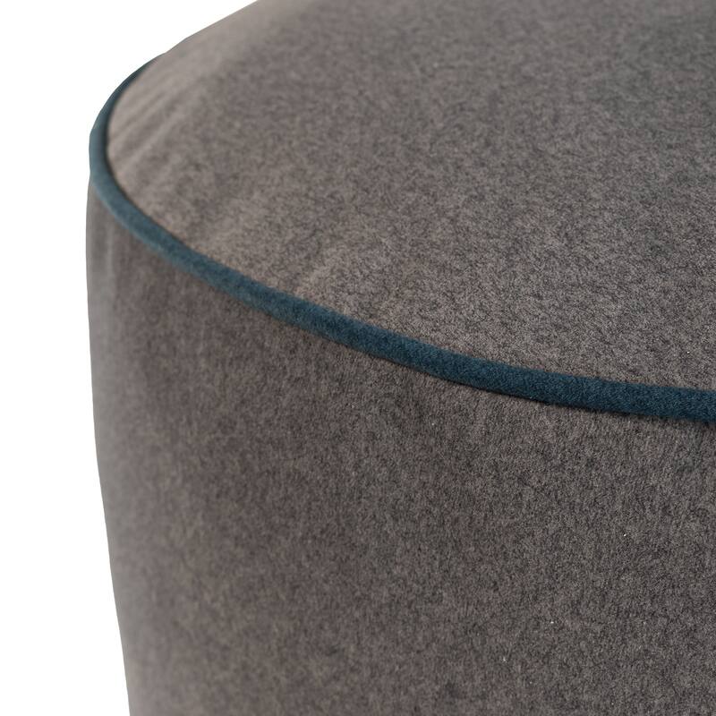 Qiviut Gray Foot Pouf