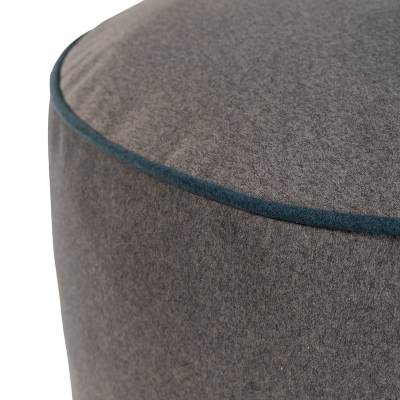 Qiviut Gray Tall Pouf