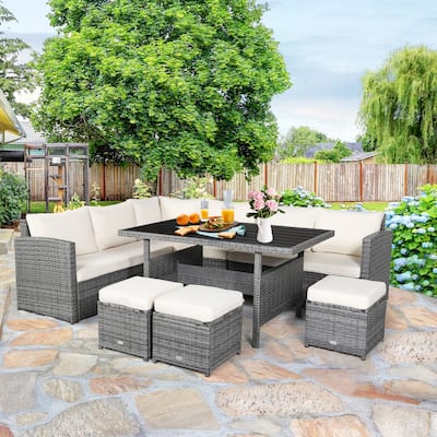 7-piece Outdoor Rattan Patio Furniture Set