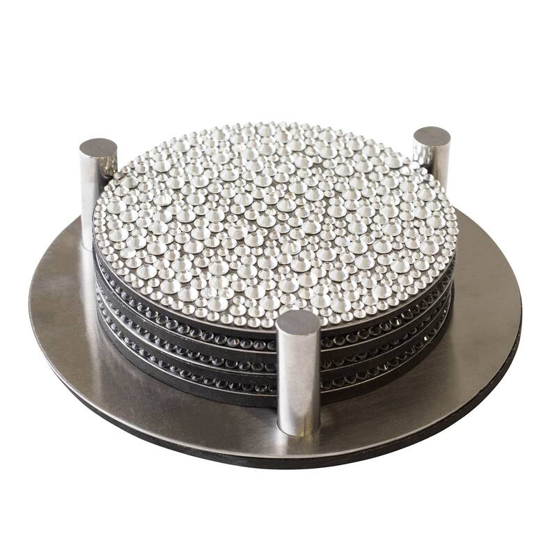 Sparkles Home Rhinestone Strass Coaster Set (Set of 4 w/ Holder)