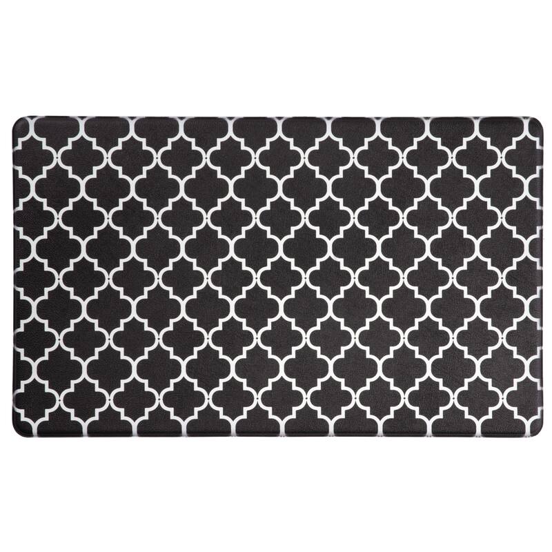 World Rug Gallery Modern Trellis Pattern Anti Fatigue Standing Mat