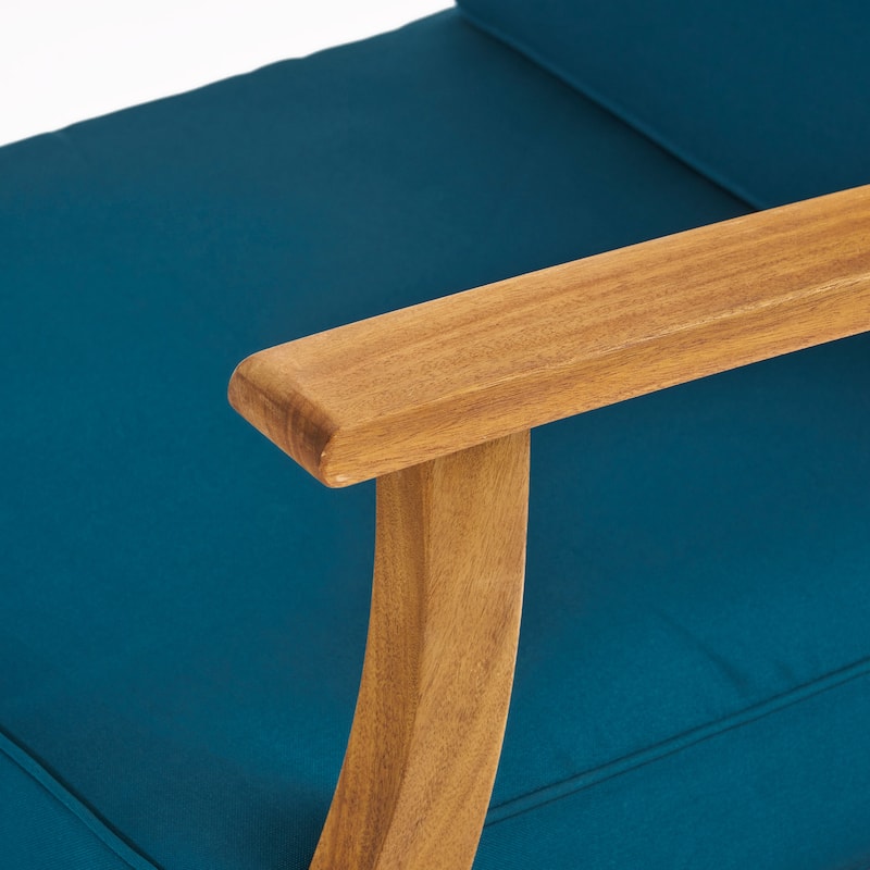 Perla Outdoor Acacia Wood Club Chair (Set of 2) by Christopher Knight Home