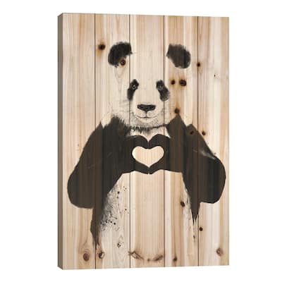 All You Need Is Love Print On Wood by Balazs Solti - Multi-Color
